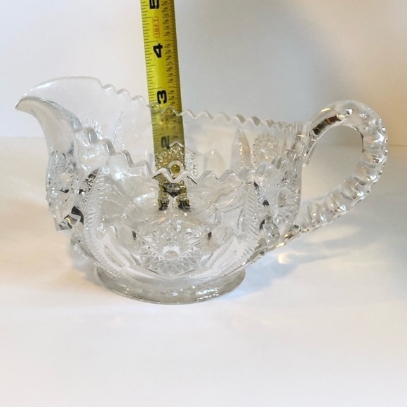 Cut Glass Crystal Creamer - Picture 2 of 5